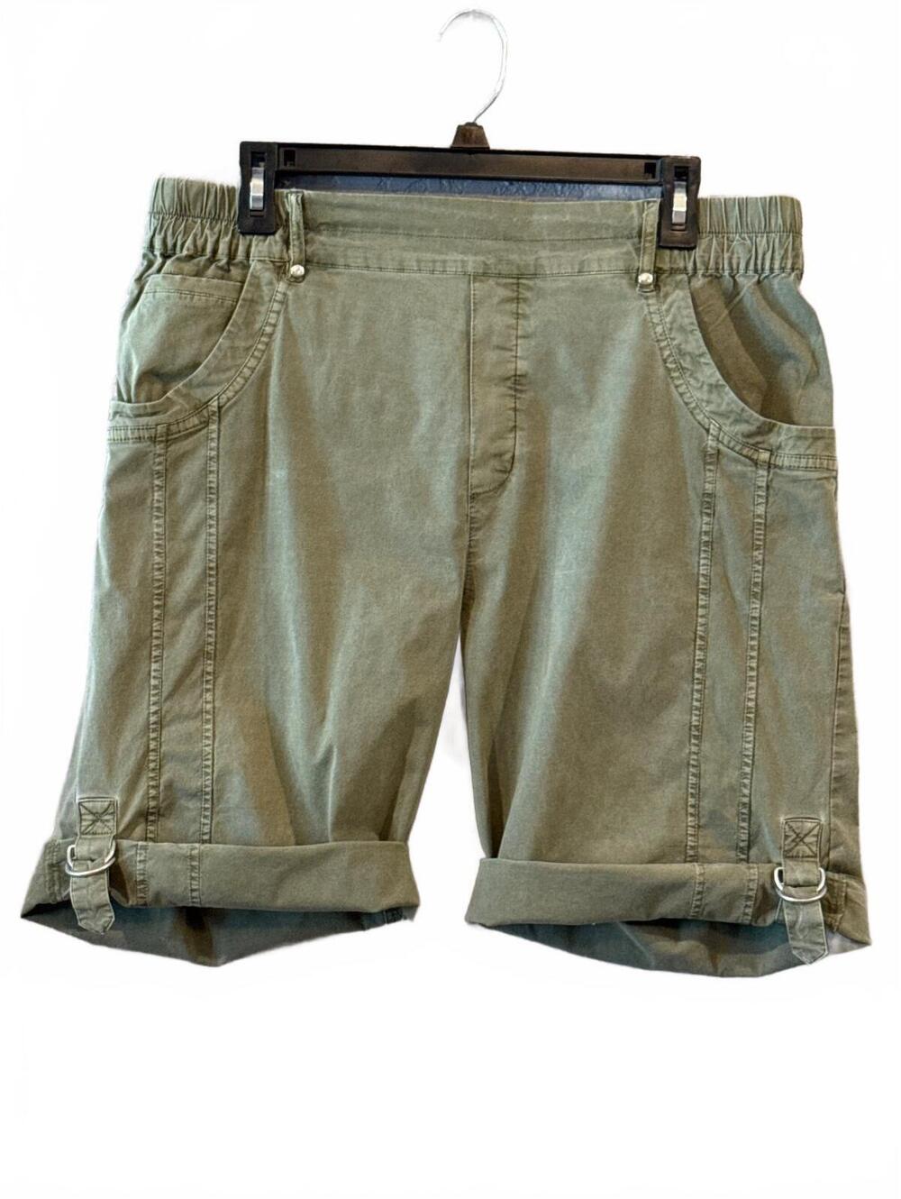 Soft Surroundings Olive Green Casual Shorts Size Large